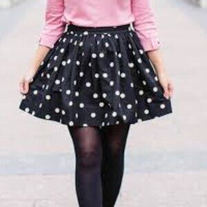 KATE SPADE Silk Cotton Polka Dot Skirt Size 8